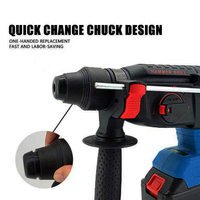 Vente en gros de marteau perforateur électrique rechargeable 21V perceuse à percussion rotative industrielle DIY Source de batterie sans fil