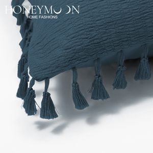 מכירה ישירה מהמפעל של סטים חדשים של כיסויי שמיכה נושמים לבית, 3 חלקים, 120 גרם, בד סירסוקר עם גימור בעבודת יד - Product Image 2