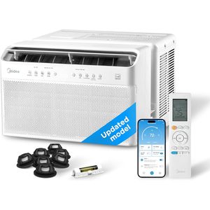 Aire Acondicionado de Ventana Midea de 10000 BTU, Inverter Inteligente, Enfriamiento para 450 Pies Cuadrados, Ultra Silencioso, Blanco - Product Image 1