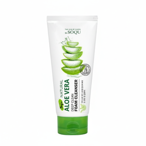 SOQU JEJU Crema Limpiadora Facial Blanqueadora con Aloe Vera Natural 120ml Hecho en Corea, Nutritiva, Hidratante y Calmante - Product Image 2
