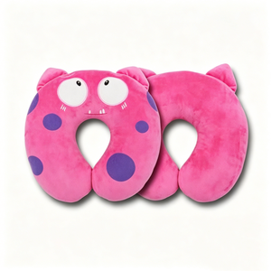 Almohada de viaje personalizada en forma de U con diseño de monstruo, almohada de cuello para niños, juego de almohadas de viaje de felpa, almohada de cuello en forma de U con diseño de monstruo de dibujos animados - Product Image 5