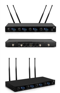 Micrófono Inalámbrico UHF Profesional <span class=keywords><strong>de</strong></span> <span class=keywords><strong>Mano</strong></span> <span class=keywords><strong>de</strong></span> 4 Canales, Micrófono Dinámico para Actuaciones en Escenarios <span class=keywords><strong>de</strong></span> Iglesias, Micrófonos, Micrófono - Product Image 4