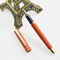 Achats en ligne Produits du Canada Vente en gros Couleur orange Stylo plume personnalisé élégant en acier Moins de 50