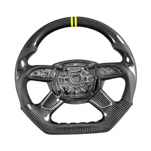 Volante Deportivo de Carreras de Cuatro Radios de Fibra de Carbono y Cuero Personalizado para <span class=keywords><strong>Audi</strong></span> A6/A3/<span class=keywords><strong>A4</strong></span>/A8/TTRS - Accesorio de Mejora para Automóviles <span class=keywords><strong>Audi</strong></span> - Product Image 1