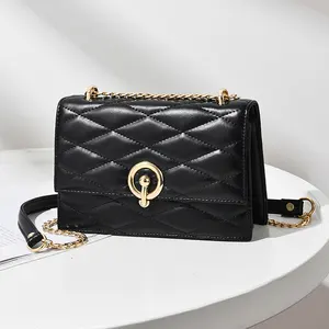 AZB483 Fashion Women Crossbody Shoulder Bag Small Envelope Handbag Lichee Pattern Rhombic Handbags For Women Chain Bag