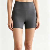 Shorts de yoga taille haute personnalisés pour femmes, en nylon et élasthanne doux, sans couture, style cycliste, pour la gym et le sport, vente en gros