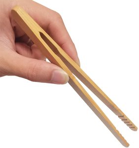Pinza y pinza para barbacoa de bambú, 8 pulgadas - Product Image 2