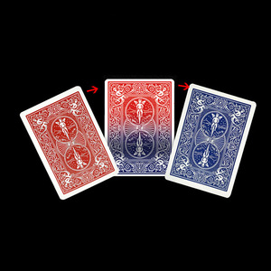 Il cartellino rosso della carta magica illusione professionale cambia con i trucchi magici della carta blu - Product Image 1