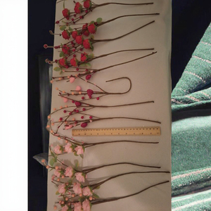 Fleurs artificielles pour la Saint-Valentin, 17 pouces, avec des roses rouges, des baies en forme de cœur <span class=keywords><strong>rose</strong></span>, des fleurs d'amour - Product Image 5