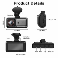 Caméra de tableau de bord 4K HD à double objectif avec ADAS, vision nocturne, écran IPS, grand angle 170°, adhésif 3M et support à ventouse – Vente directe usine