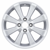 Jante en alliage d'aluminium forgé 8 branches 4 trous finition argent logo personnalisé 16-22 pouces 5x114.3