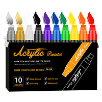 Non toxique bricolage peinture 12/24/36 couleurs 28mm peinture acrylique Permanent Art marqueur stylo ensemble roche bois céramique toile verre tasses
