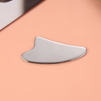 Planche Gua Sha en acier inoxydable 304, forme œil de mouton irrégulière, pour le raffermissement de la peau du visage et du corps, pour usage domestique et professionnel en soins de beauté