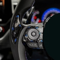 Setir Mobil Balap Serat Karbon Forged dengan Lampu LED Pelindung Setir Sport untuk Toyota Corolla