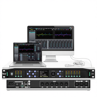 Processeur audio numérique professionnel Nuoxun A48S 4x8 avec filtre FIR, échantillonnage 96 kHz, éclairage LED et construction métallique