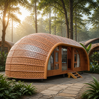 Dôme de luxe avec design ajouré complexe, maisonnette portable pour jardin, cour arrière ou chambre d'hôtes