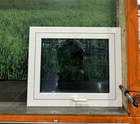 Fenêtre d'auvent en verre de cadre en aluminium blanc de style européen pour la maison