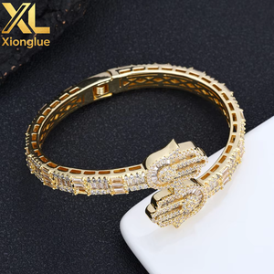 European and American Necklaces 8mm Round Beaded Hip Hop Fashion 18K Gold Plated Collarbone <b>Chains</b> - Product Image 1