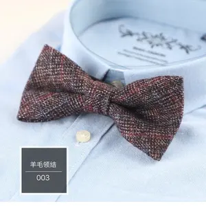Classical Men's Bow Tie Plaid Striped Flexible Bowtie Butterfly Decorative Pattern Bow Ties