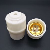 Support de lampe E27 couleur crème tout-en-un, à vis droite, sécurisé, multi-spécifications
