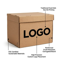 Boîte à chaussures en carton kraft brun personnalisée avec logo d'usine, écologique, en carton ondulé, pour emballage de baskets, vente en gros, avec lamination mate en mousse