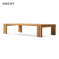 Ensemble de table basse moderne en teck sur mesure WBERT Supplier, style nord-américain, avec bois massif et ensemble de meubles d'extérieur, meubles de jardin