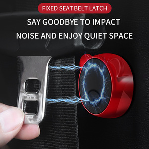 Estabilizador de dispositivo de bloqueo magnético para sujetador de cinturón de seguridad de coche, Kit Interior de ABS para ajustar el reductor de posición, cinturón de seguridad rojo - Product Image 2