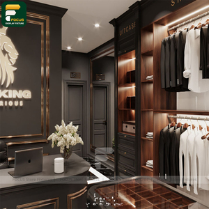 ชั้นวางเสื้อผ้าสีขาวสำหรับจัดแสดงสินค้า ดีไซน์สำหรับร้านค้าปลีก - Product Image 6