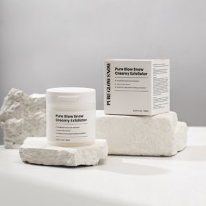 Crème exfoliante crémeuse China COSMOTEK SpongillaTech Pure Glow Snow, 30-50% d'ingrédients actifs, traitement naturel de peeling cutané, ISO - Product Image 3