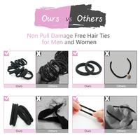 Vente en gros de chouchous noirs à haute élasticité, sans couture, pour femmes, pour la vie quotidienne