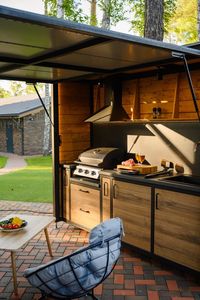 Weatherproof <strong>Free</strong> <strong>Standing</strong> Outdoor BBQ <strong>Kitchen</strong> <strong>Unit</strong> with Drink Bar for Backyard Garden - Product Image 2
