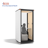 Cabine de bureau insonorisée mobile individuelle avec éclairage 4000K et circulation d'air pour espace de travail moderne, hôtel et entrepôt