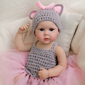 Pas cher Pleurer Nouveau-né Réaliste Full Body Vêtements Garçon 19 Pouces Silicone Bébé <span class=keywords><strong>Reborn</strong></span> Poupées Pour Jouet - Product Image 2