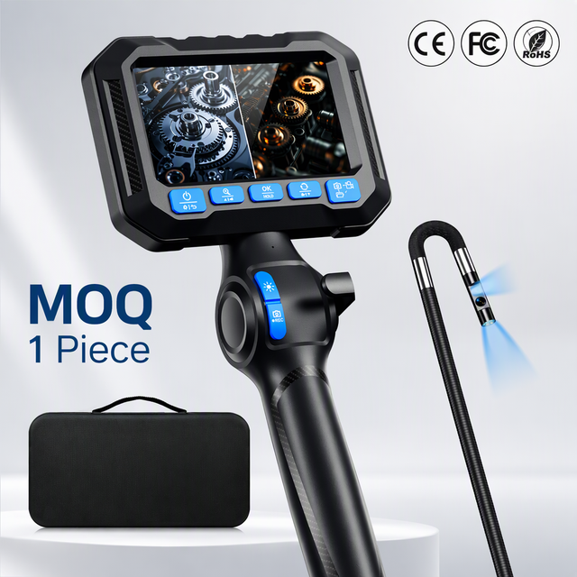 OEM ODM Articulating Borescope 8mm 4.3 Inch IPS Screen 1080P Two Way Inspection Camera Endoscope for Aircraft Engine Blade Check
