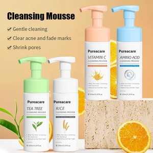 <span class=keywords><strong>Espuma</strong></span> de limpieza de arroz hidratante OEM <span class=keywords><strong>con</strong></span> ácido hialurónico vitamina C perla de té verde para aclarar para uso <span class=keywords><strong>facial</strong></span> - Product Image 2