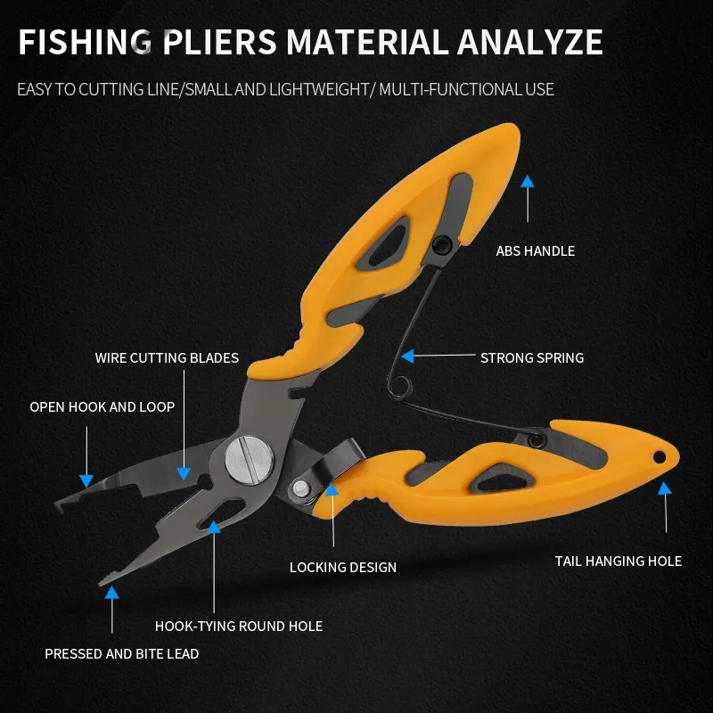 Pinza da pesca portatile in acciaio inossidabile con pinza da pesca multifunzione economica