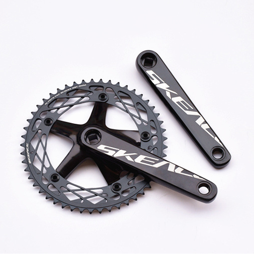 Guarnitura SKEACE 48T 49T 165mm In Alluminio BCD144 Per Bici A Scatto Fisso/single Speed - Nera