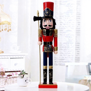 Artisanat peint de style britannique, Cascanueces Navidad <span class=keywords><strong>60</strong></span> <span class=keywords><strong>cm</strong></span> 24 pouces, décoration de Noël pour la maison - Product Image 4