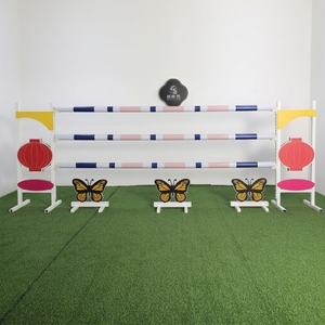 Set di <span class=keywords><strong>Ostacoli</strong></span> per Salto Equestre in Alluminio Leggero, Resistente PVC, Altezza Regolabile, Certificato CE - Product Image 2
