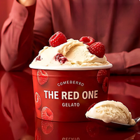 Gobelet à crème glacée sur mesure, conception et livraison unifiées pour boutique de desserts et pâtisserie, Eco DDP
