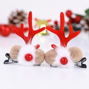 Christmas Faux Fur Claw Clips Cartoon Reindeer Hair Accessories Plush Antler Barrettes <b>Xmas</b> Party Favors <b>Gift</b> <b>Set</b> for Holiday - Product Image 2