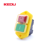 Interrupteur à bouton poussoir étanche KEDU KJD17B 230V 16A 4 broches 5 broches DPST marche/arrêt avec UL TUV CE