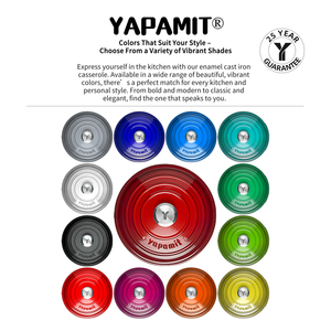 Casserole ronde <span class=keywords><strong>en</strong></span> <span class=keywords><strong>fonte</strong></span> émaillée de qualité supérieure Pro pour fruits de mer gastronomiques - Product Image 6