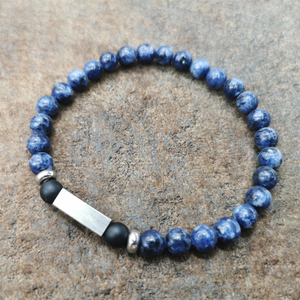 Phụ Nữ Và Nam Giới Của Thép Không Gỉ Đá Tự Nhiên Bead Đàn Hồi Cuff Cho Vòng Đeo Tay Đồ Trang Sức Thời Trang Món Quà May Mắn - Product Image 1