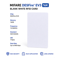 Carte intelligente RFID NFC MIFARE DESFire EV3 16K personnalisée 13,56 MHz en PVC pour badge d'accès scolaire, campus, métro et paiement sans argent liquide