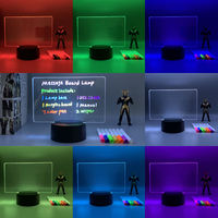 Lampe tableau lumineux avec 7 couleurs, marqueurs effaçables, tableau lumineux réinscriptible pour bureau, chambre d'enfant, veilleuse LED, décoration de chambre