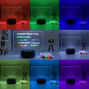 7色のメッセージボードランプ消去可能なマーカーデスク用の書き換え可能なライトボードキッズベッドルームスリープLEDナイトライトルームの装飾