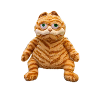 Peluche chat en coton orange, jouet en peluche réaliste, chat jaune tigré, 31cm-50cm, cadeau de Noël ou d'anniversaire