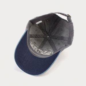 Casquette de baseball en coton délavé pour homme, style mode, avec broderie à patchs, visière incurvée souple, logo, coloris assortis, protection solaire, idéale pour l'été et le sport - Product Image 3
