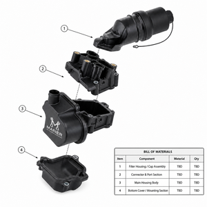ชุดตัวเรือนกรองน้ำมันเครื่องอะลูมิเนียม MANER รุ่น OE 06F115397H สำหรับเครื่องยนต์ VW Audi 2.0T FSI รับประกัน 18 เดือน - Product Image 5